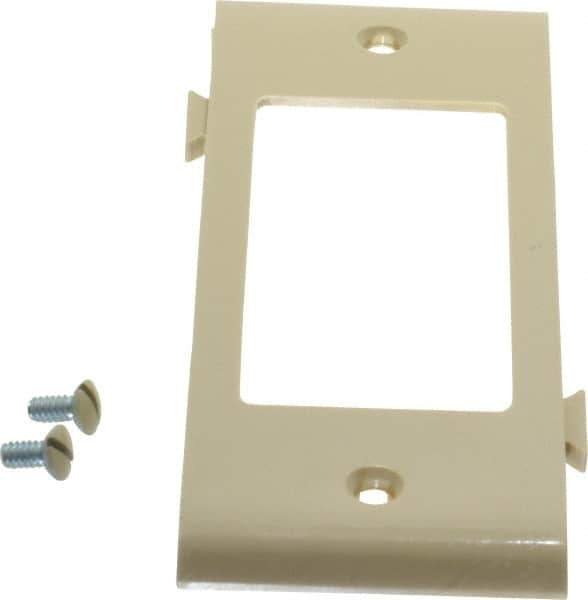 Pass & Seymour - 1 Gang, 4.9062 Inch Long x 1-13/16 Inch Wide, Sectional Switch Plate - Decorator Switch Center Panel, Ivory, Nylon - Best Tool & Supply