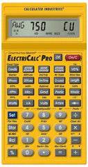 Calculated Industries - 8-Digit LCD with Annunciator-Legends 30 Function Handheld Calculator - 5/8" x 2-1/2" (15.88mm x 63.5mm) Display Size, Yellow, CR-2032 Powered, 9" Long x 8-1/2" Wide x 1-1/2" High - Best Tool & Supply