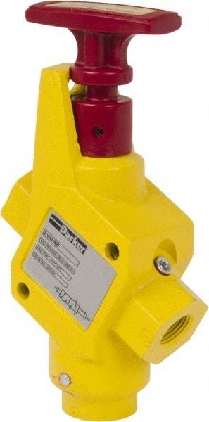 Parker - 1/2" NPT Safety Lockout Valve - 3-Way, 2 Position, Handle, 9.5 CV Rate, 250 Max psi & 160°F Max Temp - Best Tool & Supply