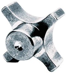 Gibraltar - 63.5mm Head Diam, 4 Point Lobed Knob - M12x1.75 Hole, Aluminum - Best Tool & Supply