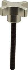 Gibraltar - 50.8mm Head Diam, 4 Point Lobed Knob - M8x1.25 Stem, Aluminum - Best Tool & Supply