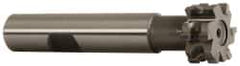 Whitney Tool Co. - 1/16" Radius, 1/8" Circle Diam, 3/4" Cutter Diam, 3/8" Cutting Width, Shank Connection, Concave Radius Cutter - 1/2" Shank Diam, 3" OAL, Carbide-Tipped, Uncoated, Profile Ground, 6 Teeth, Weldon Flat - Best Tool & Supply