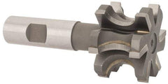 Whitney Tool Co. - 3/8" Radius, 3/4" Circle Diam, 1-7/8" Cutter Diam, 1-1/4" Cutting Width, Shank Connection, Concave Radius Cutter - 3/4" Shank Diam, 4" OAL, Carbide-Tipped, Uncoated, Profile Ground, 6 Teeth, Weldon Flat - Best Tool & Supply