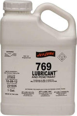 Jet-Lube - 1 Gal Bottle Thin Oily Film Penetrant/Lubricant - Clear Amber, Food Grade - Best Tool & Supply