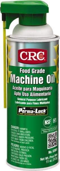 CRC - 16 oz Aerosol Mineral Multi-Purpose Oil - 32300°F, ISO N/A, 200 to 212 SUS at 100°F, Food Grade - Best Tool & Supply