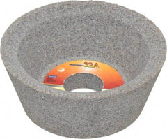 Norton - 3" Diam, 3/4" Hole Size, 1-1/4" Overall Thickness, 60 Grit, Type 11 Tool & Cutter Grinding Wheel - Medium Grade, Aluminum Oxide, K Hardness, Vitrified Bond, 7,640 RPM - Best Tool & Supply