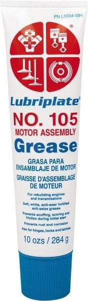 Lubriplate - 10 oz Tube Zinc Oxide General Purpose Grease - White, 150°F Max Temp, NLGIG 0, - Best Tool & Supply