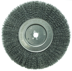 10" Diameter - 3/4" Arbor Hole - Crimped Steel Wire Straight Wheel - Best Tool & Supply