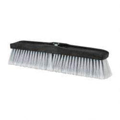 PRO-SOURCE - 18" General Purpose Polypropylene Push Broom - 3" Bristle Length, Plastic Block, Bolt-On Handle Connection, Handle Sold Separately - Best Tool & Supply