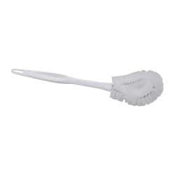 PRO-SOURCE - 17" OAL Toilet Bowl Brush - Polypropylene Bristles, 13" Plastic Handle, White - Best Tool & Supply