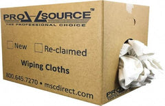 PRO-SOURCE - Virgin Cotton T-Shirt Rag - Lint-Free, White, 3 to 4 Pieces per Lb, Comes in Box - Best Tool & Supply