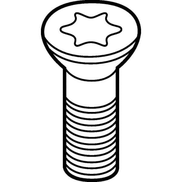 Kennametal - Torx Cap Screw for Indexable Milling - M2.5x0.45 Thread, For Use with Inserts - Best Tool & Supply