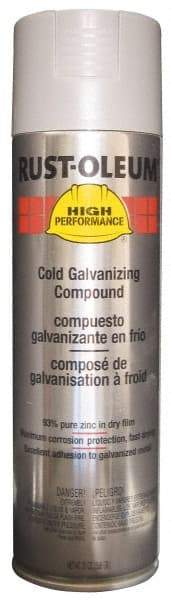 Rust-Oleum - Silver, Galvanizing Spray Paint - 14 Sq Ft per Can, 20 oz Container, Use on Rust Proof Paint - Best Tool & Supply