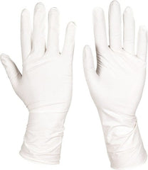 Disposable Gloves: Size Medium, 4 mil, Nitrile White, 12″ Length