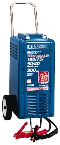 Associated Equipment - 6/12/18/24 Volt Heavy-Duty Charger - 100 Amps/80 Amps/50 Amps/40 Amps, 400 Starter Amps - Best Tool & Supply