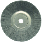 12" Diameter - 1-1/4" Arbor Hole - Crimped Steel Wire Straight Wheel - Best Tool & Supply