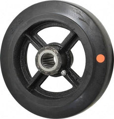 Fairbanks - 8 Inch Diameter x 2 Inch Wide, Rubber Caster Wheel - 1,000 Lb. Capacity, 2-1/4 Inch Hub Length, 1 Inch Axle Diameter, Roller Bearing - Best Tool & Supply