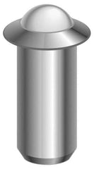 Gibraltar - 0.0394" Body Length x 3/16" Body Diam, 2 Lb Init to 5 Lb Final End Force, Stainless Steel Press Fit Ball Plunger - 5/32" Ball Diam, 0.058" Max Ball Reach, 0.04" Flange Thickness - Best Tool & Supply