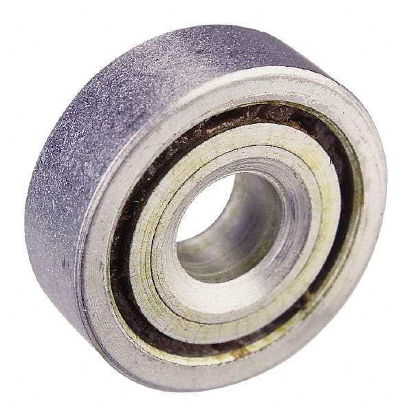 Value Collection - 1/2" Bore Diam, 1-9/32" OD, Open Unground Full Complement Radial Ball Bearing - 5/16" Wide, 1 Row, Round Bore, 533 Lb Dynamic Capacity - Best Tool & Supply