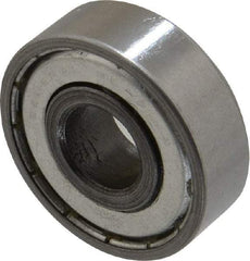 Value Collection - 1/2" Bore Diam, 1-3/8" OD, Double Shield Unground Retainer Type Radial Ball Bearing - 7/16" Wide, 1 Row, Round Bore, 915 Lb Dynamic Capacity - Best Tool & Supply