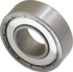 Value Collection - 5/8" Bore Diam, 1-3/8" OD, Double Shield Unground Retainer Type Radial Ball Bearing - 7/16" Wide, 1 Row, Round Bore, 915 Lb Dynamic Capacity - Best Tool & Supply