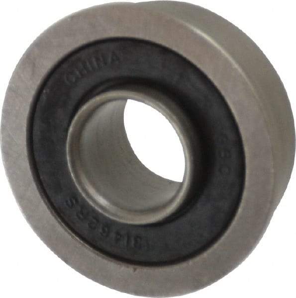 Value Collection - 3/8" Bore Diam, 7/8" OD, Double Seal Unground Retainer Type Radial Ball Bearing - With Flange, 1 Row, Round Bore, 450 Lb Dynamic Capacity - Best Tool & Supply