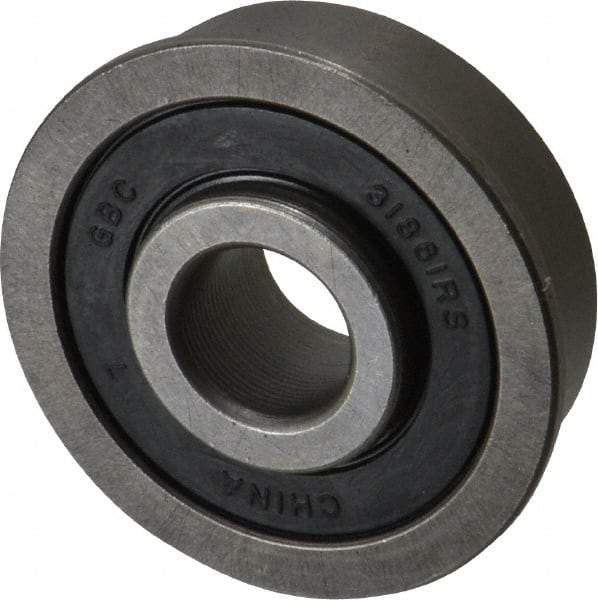 Value Collection - 3/8" Bore Diam, 1-1/8" OD, Double Seal Unground Retainer Type Radial Ball Bearing - With Flange, 1 Row, Round Bore, 691 Lb Dynamic Capacity - Best Tool & Supply