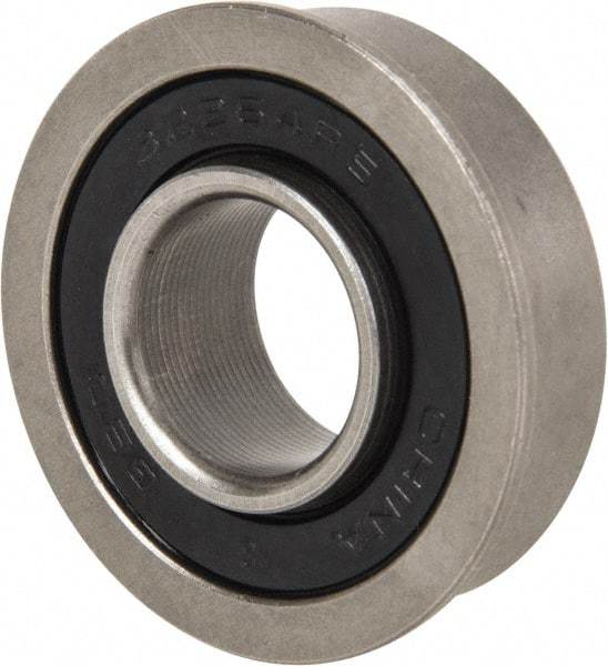 Value Collection - 5/8" Bore Diam, 1-3/8" OD, Double Seal Unground Retainer Type Radial Ball Bearing - With Flange, 1 Row, Round Bore, 915 Lb Dynamic Capacity - Best Tool & Supply