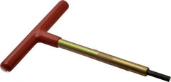 Made in USA - 1/4" Hex, T-Handle, Hex Key - 6" OAL, Chromalloy Steel, Inch System of Measurement - Best Tool & Supply