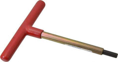 Made in USA - 5/16" Hex, T-Handle, Hex Key - 6" OAL, Chromalloy Steel, Inch System of Measurement - Best Tool & Supply