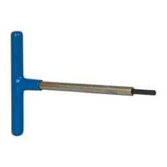 Made in USA - 5mm Hex, T-Handle, Hex Key - 6" OAL, Chromalloy Steel, Metric System of Measurement - Best Tool & Supply