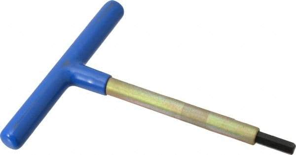 Made in USA - 8mm Hex, T-Handle, Hex Key - 6" OAL, Chromalloy Steel, Metric System of Measurement - Best Tool & Supply