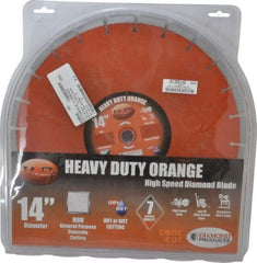 Core Cut - 14" Diam, 20mm Arbor Hole Diam, Wet & Dry Cut Saw Blade - Diamond-Tipped, Standard Round Arbor - Best Tool & Supply