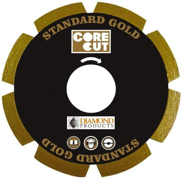 Core Cut - 7" Diam, 20mm Arbor Hole Diam, Wet & Dry Cut Saw Blade - Diamond-Tipped, Standard Round Arbor - Best Tool & Supply