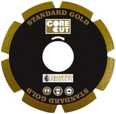 Core Cut - 4-1/2" Diam, 20mm Arbor Hole Diam, Wet & Dry Cut Saw Blade - Diamond-Tipped, Standard Round Arbor - Best Tool & Supply