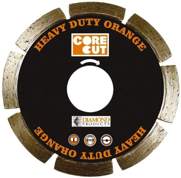 Core Cut - 4-1/2" Diam, 20mm Arbor Hole Diam, Wet & Dry Cut Saw Blade - Diamond-Tipped, Standard Round Arbor - Best Tool & Supply