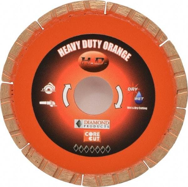 Core Cut - 4" Diam, 20mm Arbor Hole Diam, Wet & Dry Cut Saw Blade - Diamond-Tipped, Standard Round Arbor - Best Tool & Supply