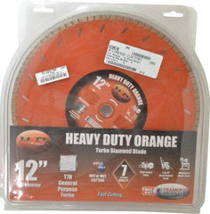 Core Cut - 12" Diam, 20mm Arbor Hole Diam, Wet & Dry Cut Saw Blade - Diamond-Tipped, Standard Round Arbor - Best Tool & Supply