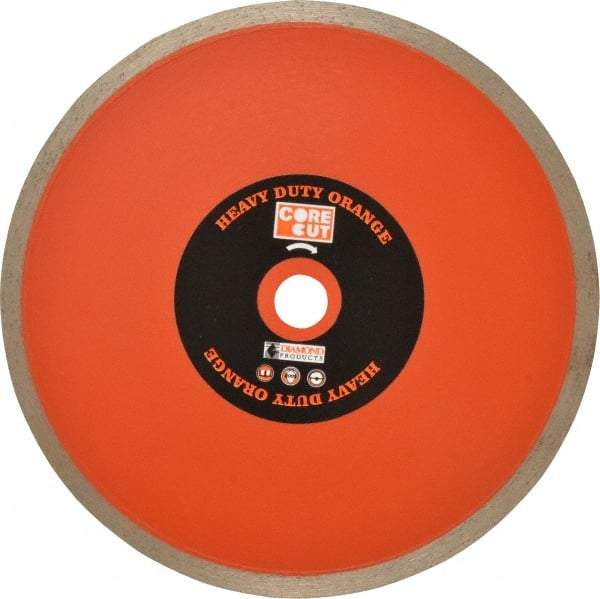 Core Cut - 7" Diam, 5/8" Arbor Hole Diam, Wet & Dry Cut Saw Blade - Diamond-Tipped, Standard Round Arbor - Best Tool & Supply