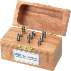 SGS Pro - 9 Piece, 1/8" Shank Burr Set - Tungsten Carbide - Best Tool & Supply