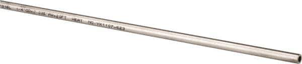 Value Collection - 6' Long, 1/4" OD, 316 Stainless Steel Tube - 0.035" Wall Thickness - Best Tool & Supply