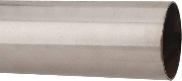 Made in USA - 6' Long, 3" OD, 304 Stainless Steel Welded Tube - 0.065" Wall Thickness - Best Tool & Supply