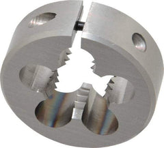 OSG - 5/8-11 UNC Thread, 1-1/2" Outside Diam High Speed Steel Round Die - 1/2" Thick, Right Hand Thread, Adjustable - Exact Industrial Supply