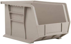 Akro-Mils - 50 Lb. Load Capacity, 10-3/4" Deep, Gray Polymer Hopper Stacking Bin - 7" High x 8-1/4" Wide x 10-3/4" Long - Best Tool & Supply