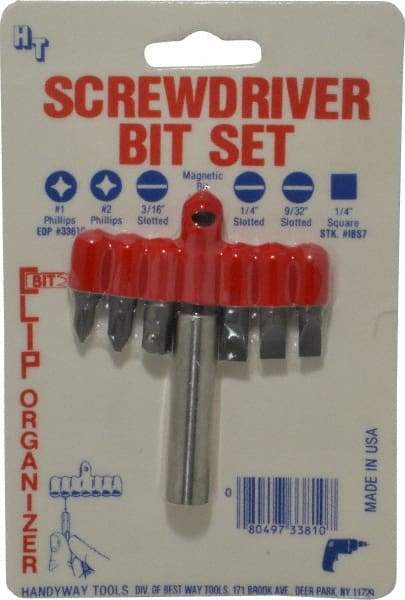 Value Collection - 7 Piece, Screwdriver Bit Set - Multi-Bit - Best Tool & Supply