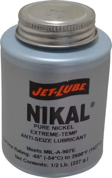 Jet-Lube - 0.5 Lb Can High Temperature Anti-Seize Lubricant - Nickel, -65 to 2,600°F, Silver Gray, Water Resistant - Best Tool & Supply