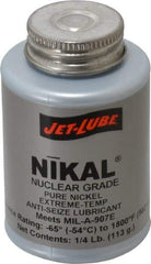 Jet-Lube - 0.25 Lb Can Extreme Temperature Anti-Seize Lubricant - Nickel, -65 to 1,800°F, Gray, Nuclear Grade - Best Tool & Supply