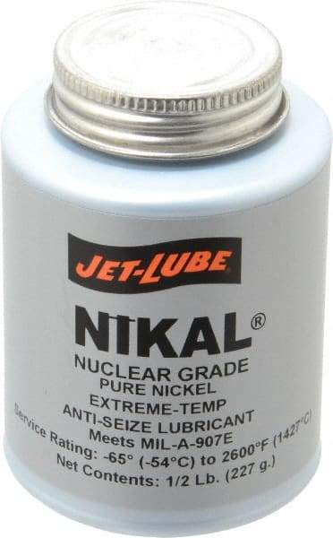 Jet-Lube - 0.5 Lb Can Extreme Temperature Anti-Seize Lubricant - Nickel, -65 to 2,600°F, Gray, Nuclear Grade - Best Tool & Supply