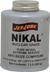 Jet-Lube - 1 Lb Can Extreme Temperature Anti-Seize Lubricant - Nickel, -65 to 2,600°F, Gray, Nuclear Grade - Best Tool & Supply