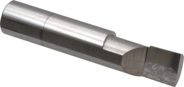 Scientific Cutting Tools - 0.373" Min Bore Diam, 3/4" Max Bore Depth, 3/8 Shank Diam, Radial Relief Boring Bar - Right Hand Cut, Solid Carbide, Uncoated - Exact Industrial Supply